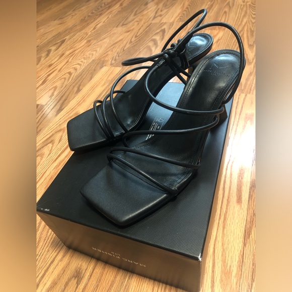 MARC FISHER Black Davia Square Toe Slingback sandal size 8 New - Picture 6 of 9